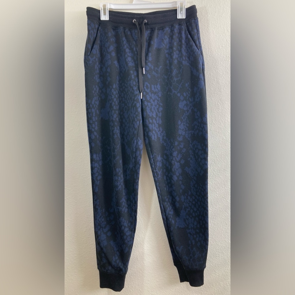 LuLaRoe Cozy Collection Jax Joggers Size S Navy Black Snakeskin